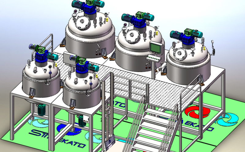 SME-B Vacuum Emulsifying Mixer（Fixed Pot,Bottom Homogenizer with Internal and External Circulation）